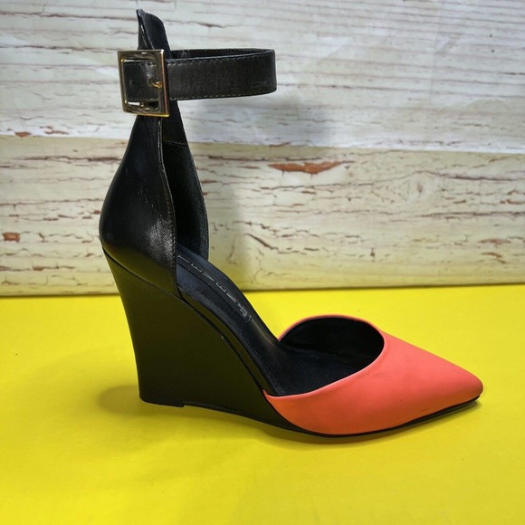 Steve Madden SERISSA Wedge Heel Sandals Shoe Size 5.5 M Ankle Strap Color Block - Picture 6 of 15